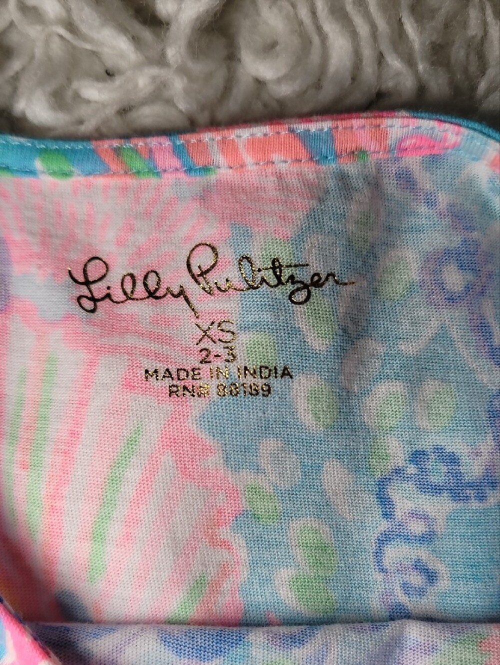 Lilly Pulitzer Pastel Floral Print Dress in Pink, Blue, Mint - Picture 2 of 3
